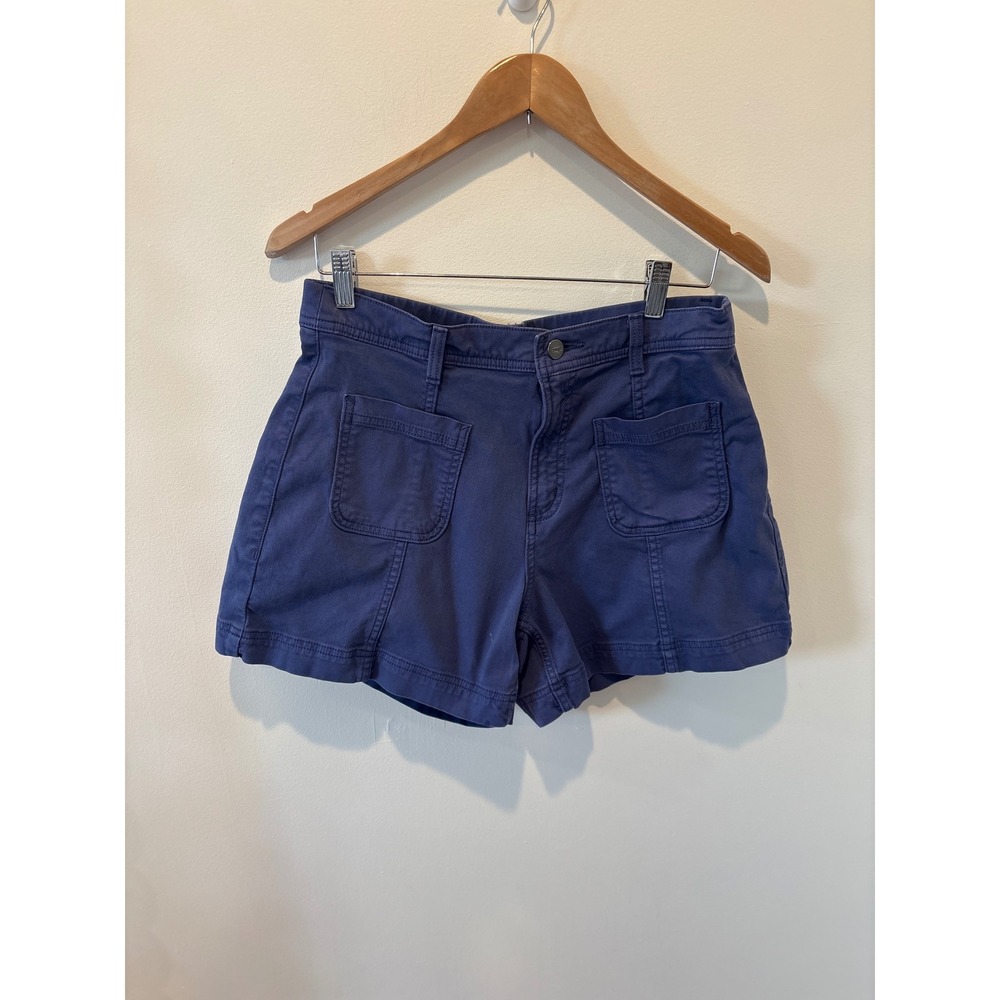 TOAD&CO Womens Blue Utility Shorts Size 10 Cargo Pockets Casual Summer